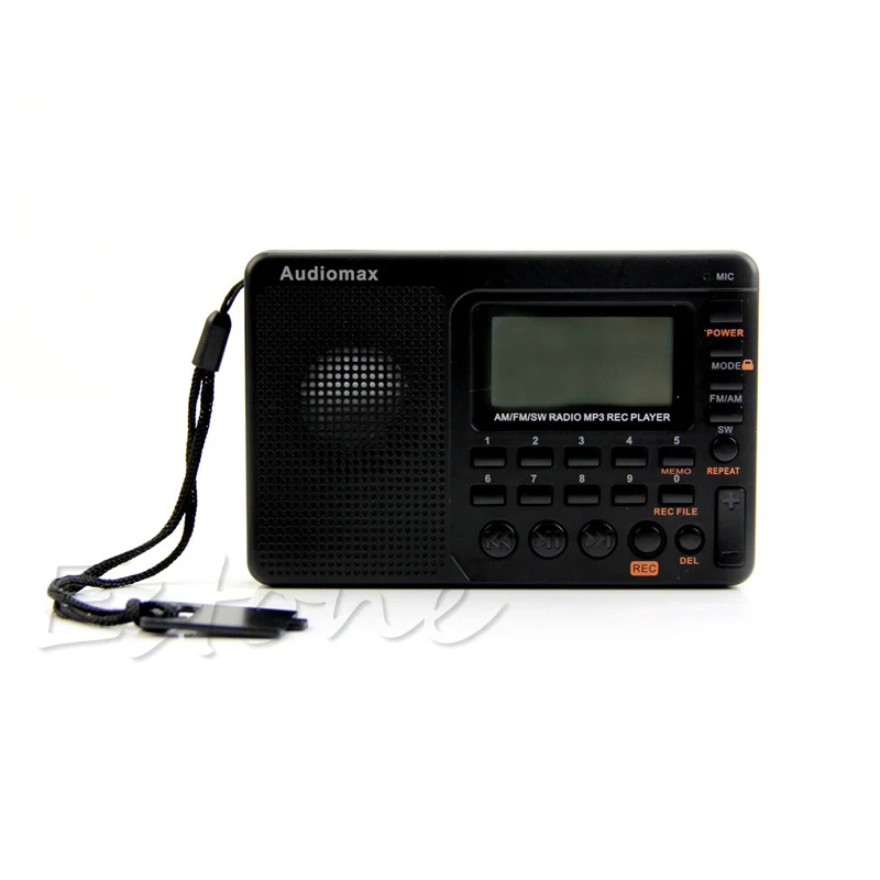 Цифровая настройка ЖК приемник TF MP3 REC плеер AM FM SW Полнодиапазонный радиоприемник