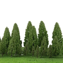 MagiDeal 20 шт 1/50-400 масштабные пластиковые деревья в форме башни модель железнодорожной железной дороги рельсовый пейзаж для декора кукольного дома