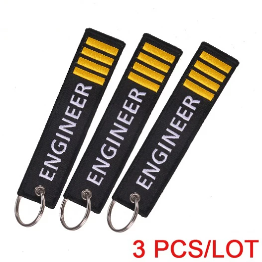 3Pcs/lot Remove Before Flight Keychains For Aviation Gifts Embroidery Customize Keychains Keyring key Holder Cars Sleutelhanger Style3