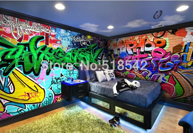 Mural, Bar, KTV, Estúdio de Dança, Decoração, Personalizado, Fresco, Moda