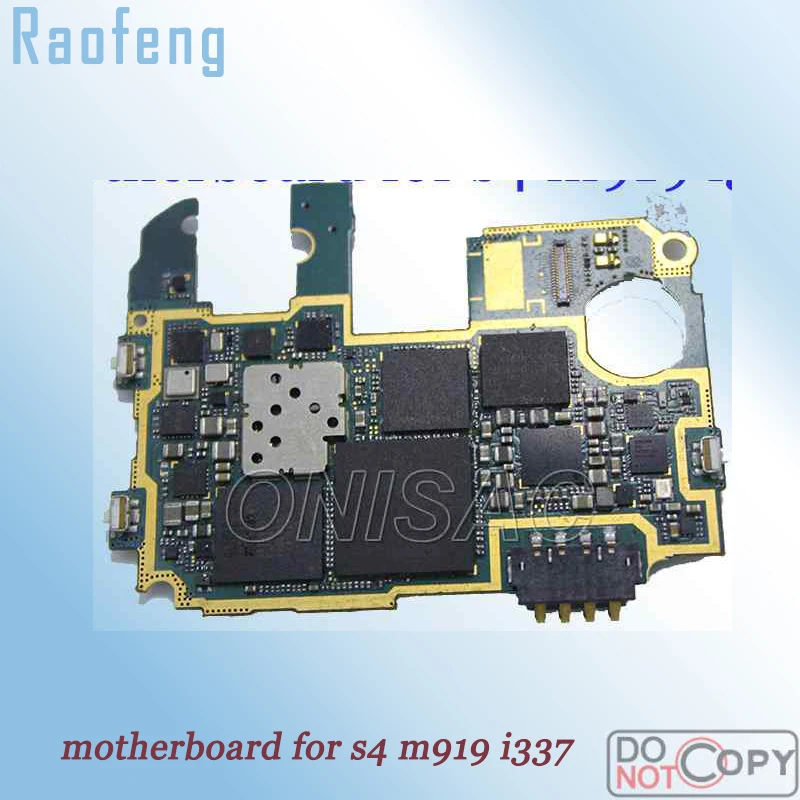 

Raofeng High quality motherboard For Samsung Galaxy S4 m919 i337 disassembled Unlocked Mainboard well worked Logic Board