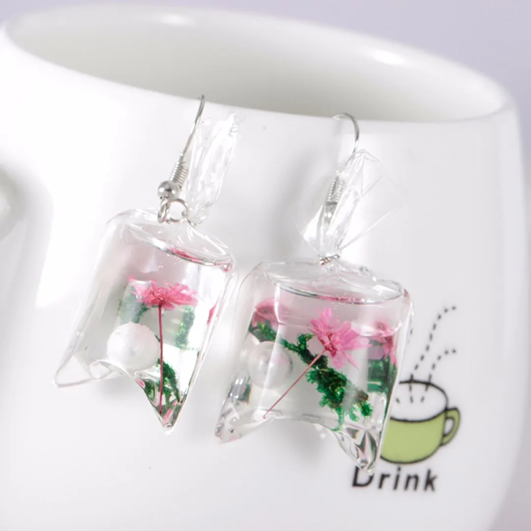 Women Charm Dangle EarringUnique Sea Grass Starfish Shell Water Bag Dangle Earring Fashion Statement Piecring Earring Shellhard