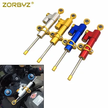 

ZORBYZ Motorcycle Silver/Gold/Blue/Red CNC Adjustable Steering Damper Stabilizer For Honda Kawasaki Ducati