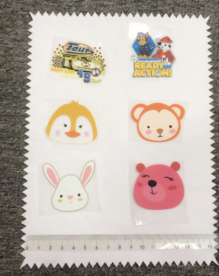 

free samples Iron on Cute Animal Patches for Kids Clothes DIY T-shirt Applique Heat Transfer Vinyl dog pig car Patch Stickers