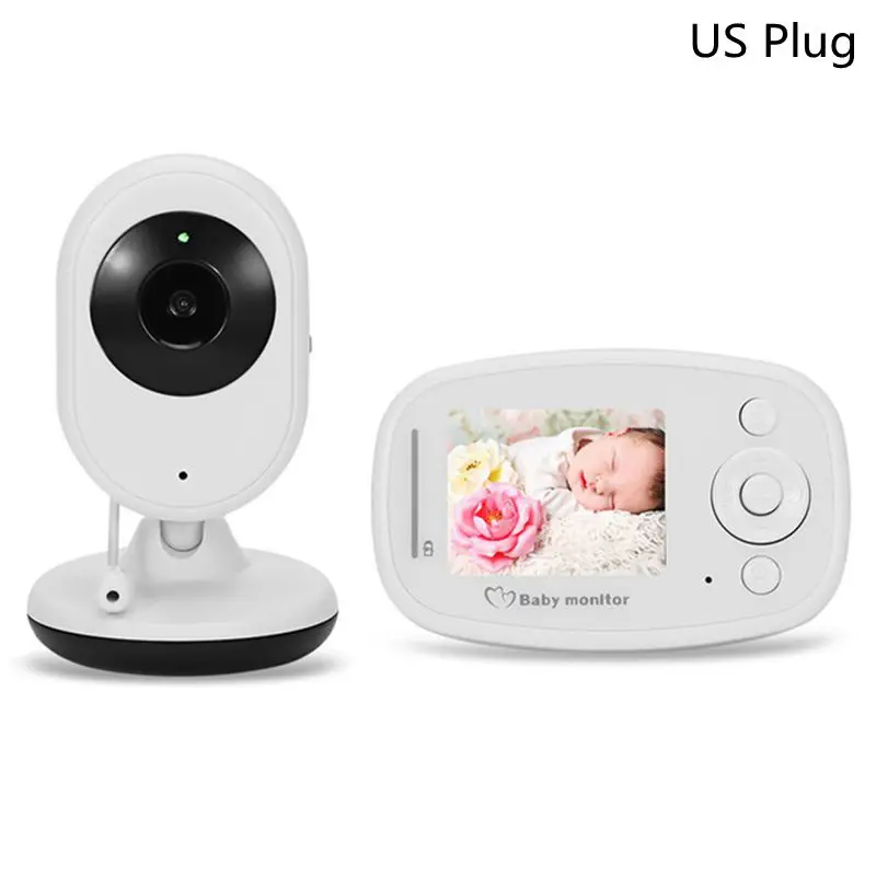 US Plug Loozykit промо беспроводной 2,4 дюймов ЖК 2 способ аудио разговора ночного видения Видео IP безопасности наблюдения Мобильный ребенок - Цвет: US Plug