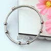 Pulsera de acero inoxidable puro con perlas múltiples ambiente sencillo, accesorios de moda coreanos, gran oferta ► Foto 3/3