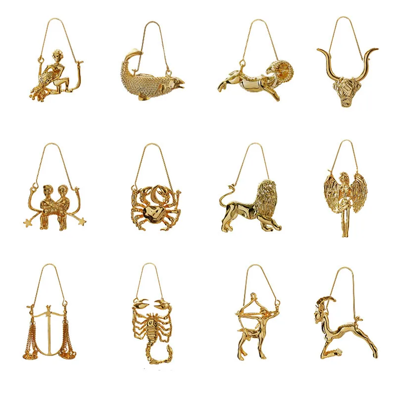 

New Design 12 constellations Zodiac Sign Earrings