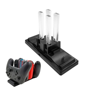 

6 in 1 USB Charging Dock Station Holder Stand Bracket with LED Indication for Nintend Switch Pro Joy-Con Controller Charger
