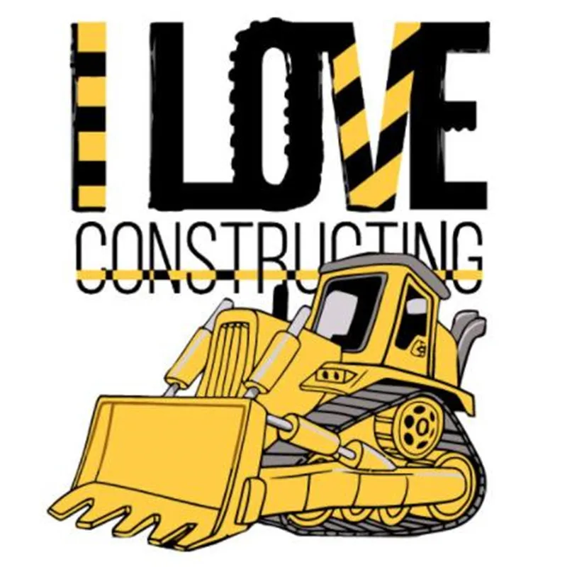 

Women Clothes 200mm CONSTRUCTING Car Iron on transfer Printing Flower Patches for clothing T-shirt Biker Patch Heat PVC Stickers