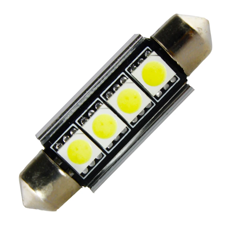 4 шт. 41 мм 4SMD 5050 светодиодные под шину CANBUS для автомобиля интерьер свет авто Купол