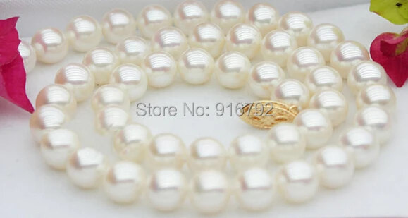

Wholesale FREE P&P>>>>>18" PERFECT!9-10MM AKOYA PEARL NECKLACE AAA+