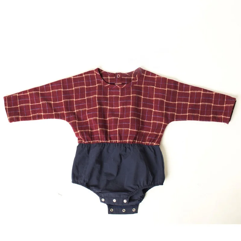 Детские комбинезоны для мальчиков и девочек в Корейском стиле; коллекция года; сезон осень; Повседневная модная одежда для малышей; Комбинезоны для маленьких девочек - Цвет: Red Blue