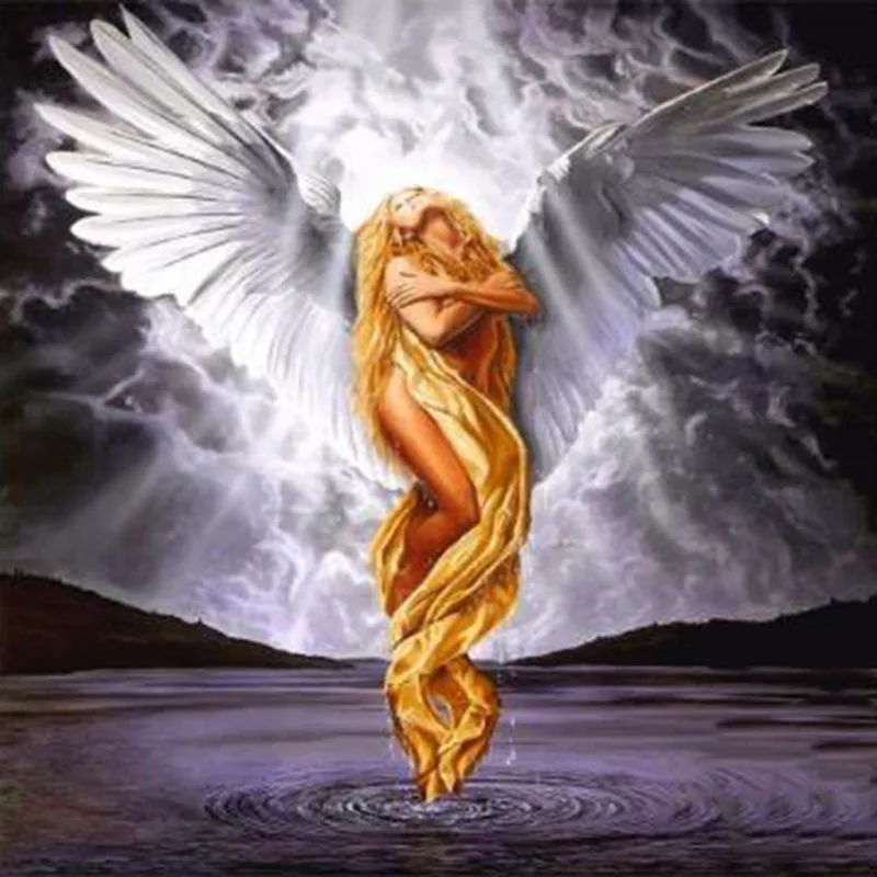 

New Diy Diamond Painting Crafts 5D Diamond Mosaic Home Decorative Painting Cross Stitch Diamond Embroidery Golden Angel RY396