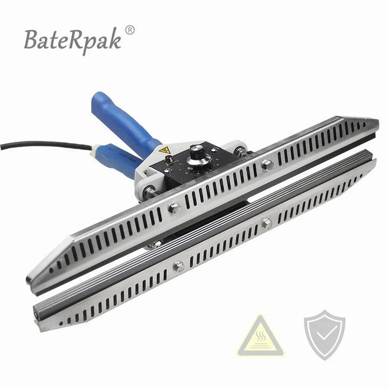 FKR Doppel heatting sealer, BateRpak kraft papier tasche wärme sealer, Tragbare tasche band sealer, mit schützen abdeckung, 110 V/220 V-in Kunststoff-Schweißer aus Werkzeug bei