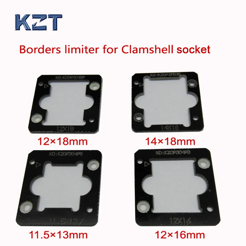 

eMMC/eMCP test Socket borders limiter frame guider 11.5*13mm,12*16mm ,12*18mm ,14*18mm , for pogo pin clamshell structure