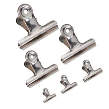 Офисные приборы из нержавеющей стали Сильный Круглый стальной зажим длинный 38 мм папка для квитанций 6 шт./пакет