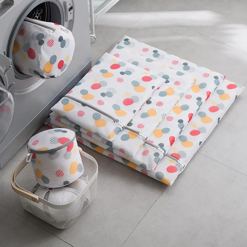 Washing Home Use Mesh Clothing Underwear Organizer Washing Bag Useful Mesh Net Bra Wash Bag zipper Laundry Bag set /mesh /kids 5
