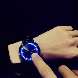 Водонепроницаемые светодиодные наручные часы Для мужчин Для женщин наручные часы для влюбленной пары Smart электронные часы кожа Для женщин