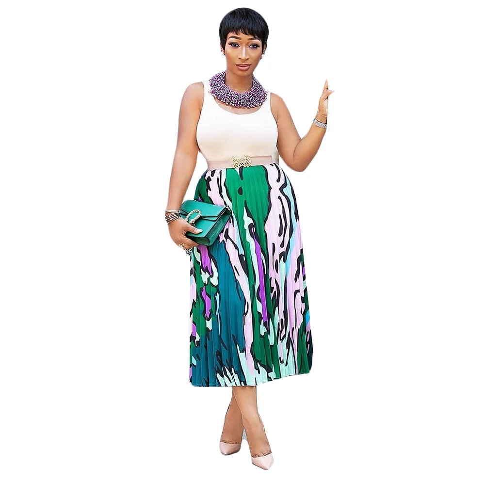 

Vintage Leopard Print Long Skirts Women High Waist Midi Skirt Bow Tie 2019 Summer Sexy Split Wrap Skirt Ladies Green Beach