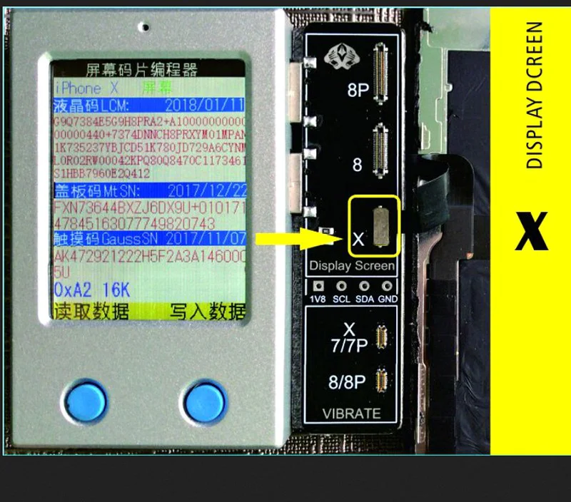 For iphone X Auto Brightness Light Sensor Vibrate Recovery Programmer 3