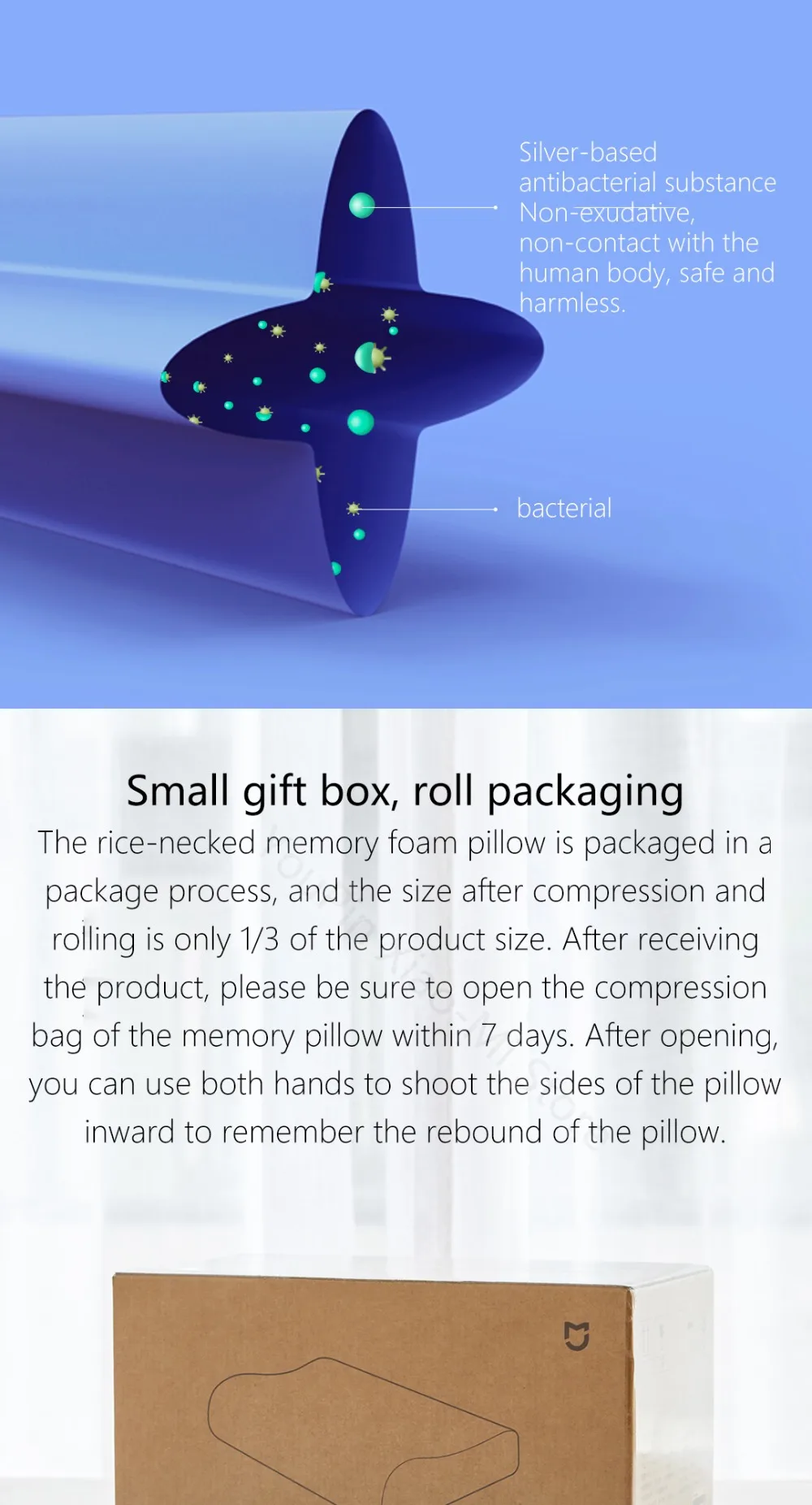 Оригинальная хлопковая Подушка Xiaomi с памятью H1, супер мягкая Антибактериальная подушка для поддержки шеи Xioami, подушка Xiomi Xaomi Xioami
