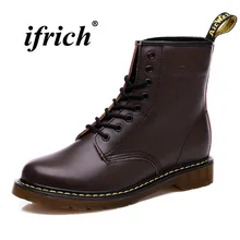 

Brand Casual Shoes For Male Brown Red Fashion Martins Boots Men Lace Up Motorcycle Boots Rubber Sole Working Safety Men Boots