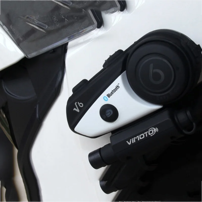 

Motorcycle Vimoto V6 Helmet Bluetooth Headset 1000m Intercom Multi-functional Stereo Headphones Interphones For GPS Radios