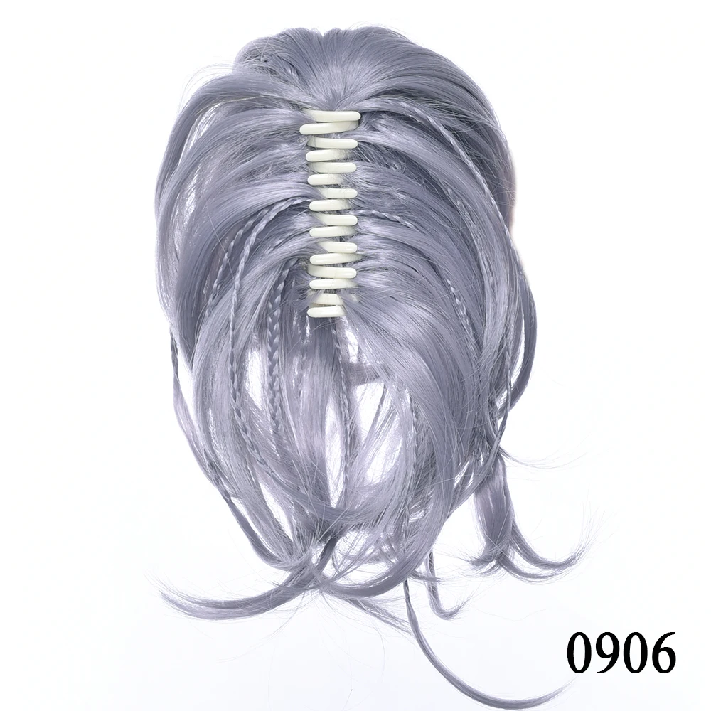 Soowee Women's Hairpiece Synthetic Hair Blonde Black Brown Clip In Hair Extensions Curly Little Pony Tail Claw Ponytail