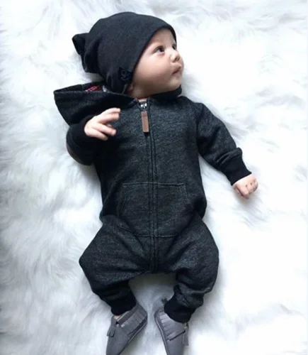 Anlencool 2019 spring newborn Kids Baby Boy thin Infant Romper Jumpsuit Bodysuit Hooded Clothes Sweater Outfit Baby clothing