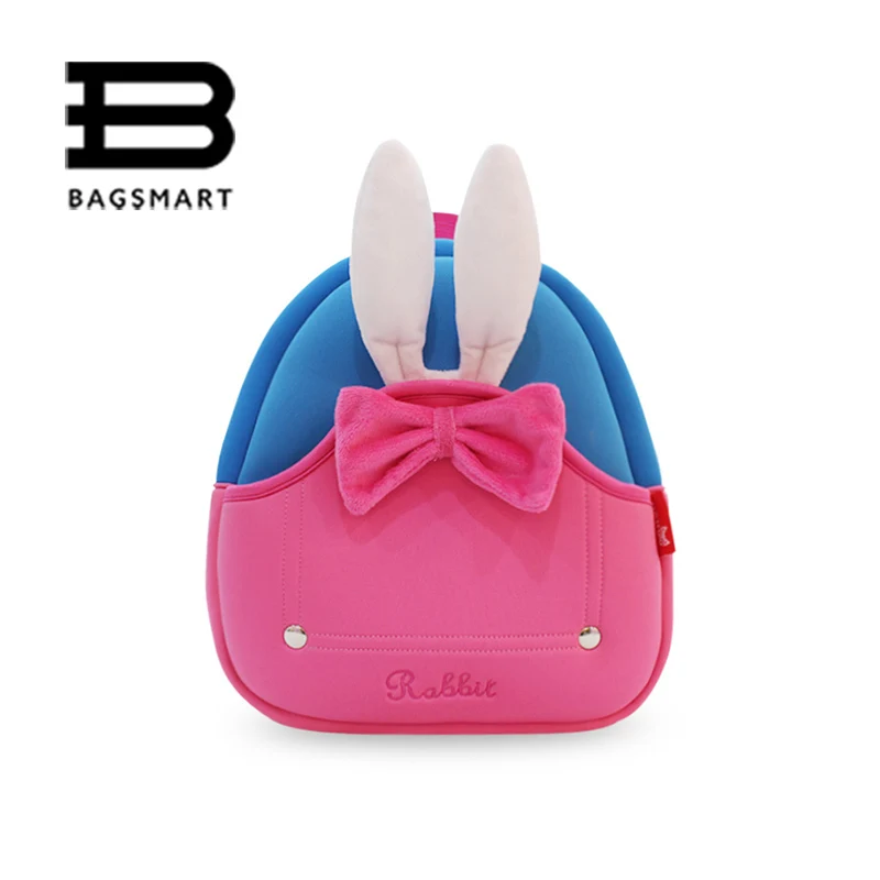 BAGSMART Animal Waterproof font b Kids b font Baby Bags Kindergarten Neoprene Rabbit Children School Bags