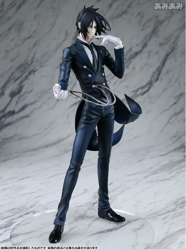 Tanie 24 cm kuroshitsuji Sebastian Michaelis Action Figures pcv brinquedos kolekcja figurki zabawki na prezent na Boże Narodzenie z Retail box