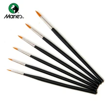 Нейлоновая круглая кисть для рисования маслом 6 шт. тонкая ручка-закладка акварель гуашь кисть для рисования художественная живопись G1206