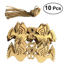 10 шт. деревянный любовь птицы висит кулон подарок стены Дверь Декор знак вешалка для дома деревянные украшения