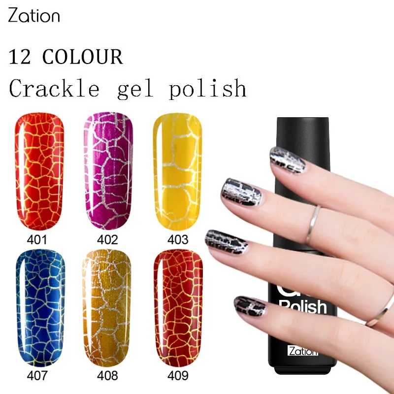 

Zation Cracking Shatter Uv Nail Gel Polish Manicure Design Gel Varnish Enamel Semi Permanent Crackle Pattern Decoration Lacquer