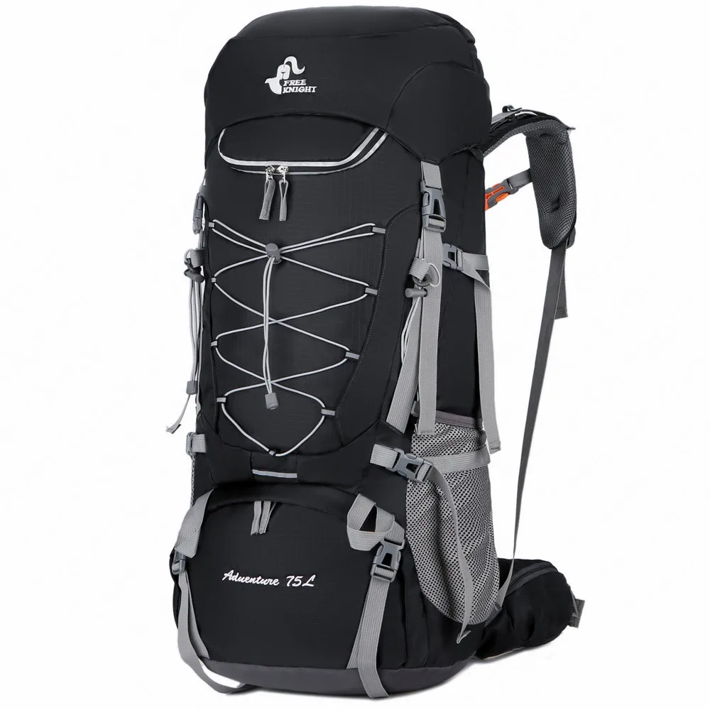 Outdoor 75L Rucksack Hiking Backpack Nylon Waterproof Travel Backpack Aluminium Alloy External