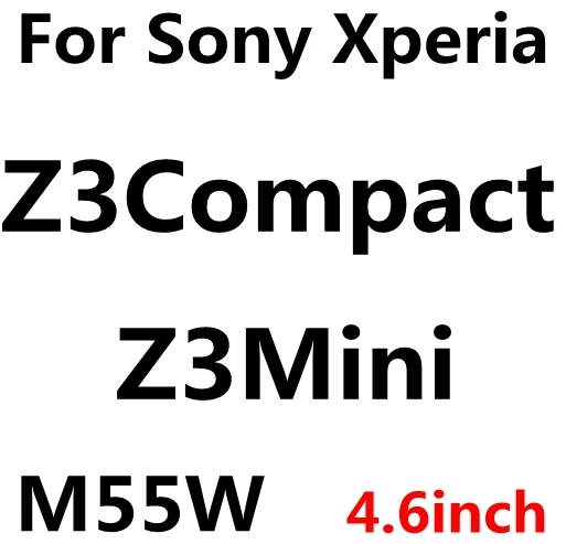 Премиум HD 9H 2.5D Закаленное стекло-экран протектор для sony Xperia Z Z1 Z2 Z3 Z3 Z4 Z5 Compact mini sklo Пленка чехол z 1 2 3 - Цвет: For sony Z3Compact