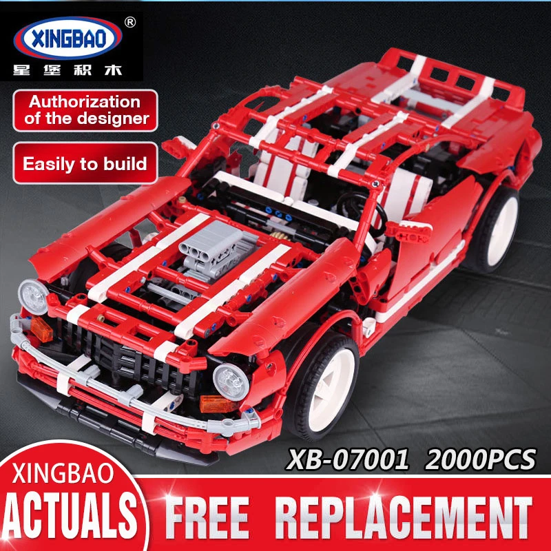 

XingBao 07001 2000Pcs Creative MOC Series 2014 Muscle Car Set children Educational LP Building Blocks Bricks Toys Model Gifts