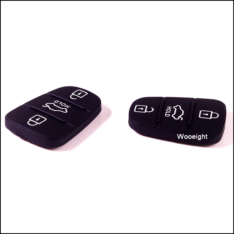 Wooeight 2Pcs Remote Key Fob Case 3 Button Silicone Key Pad For or Hyundai I30 IX35 Kia Seed SeedPro Picanto Sportage Flip Key (5)