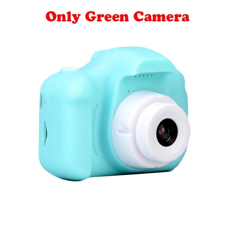 13.0MP перезаряжаемая детская мини-цифровая камера 2,0 дюймов HD экран видеомагнитофон видеокамера язык переключение тайм съемки - Цвет: Green without TF