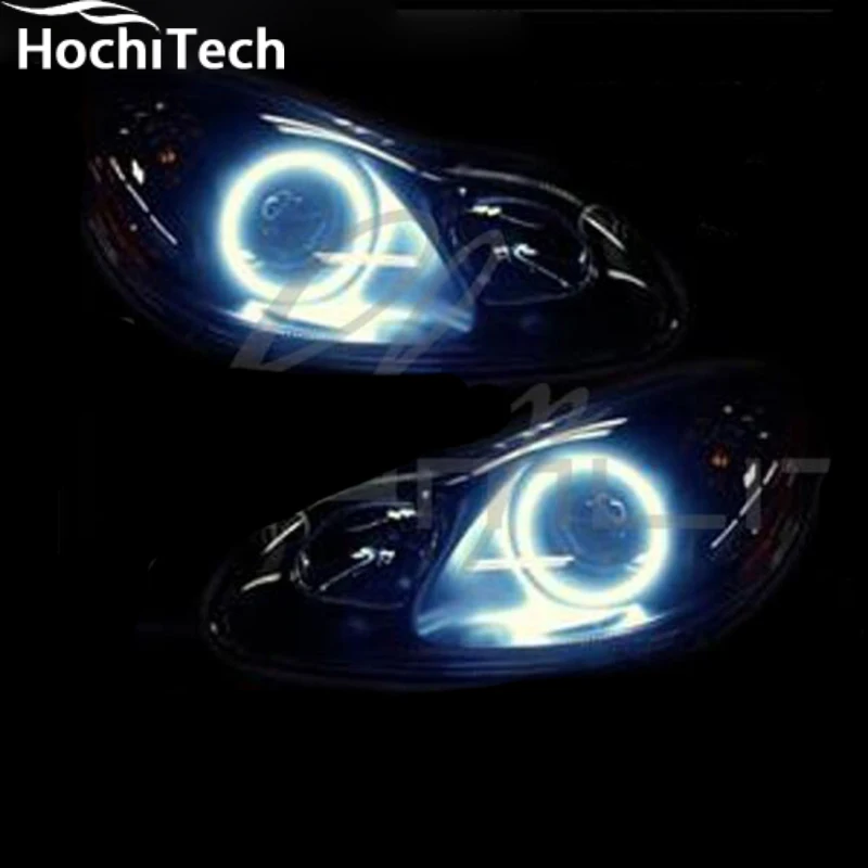 HochiTech Eexcellent молоко отбеленный хлопок крышка SMD ангельские глаза гало кольца комплект фары дневного света для Smart Fortwo W451 Mk2 2008