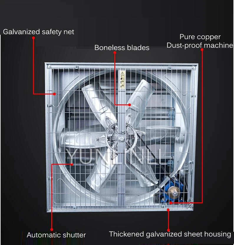 Вентилятор отрицательного давления промышленный вентиляционный вентилятор высокой мощности мощная вентиляция завод теплицы разведение выхлопное оборудование