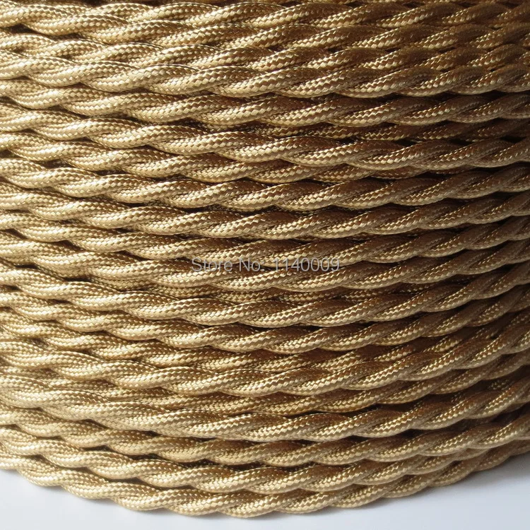

10 Meters/Lot Light Gold 2 x 0.75mm2 Colorful Twisted Wire Twisted Cable Electrical Braided Wire