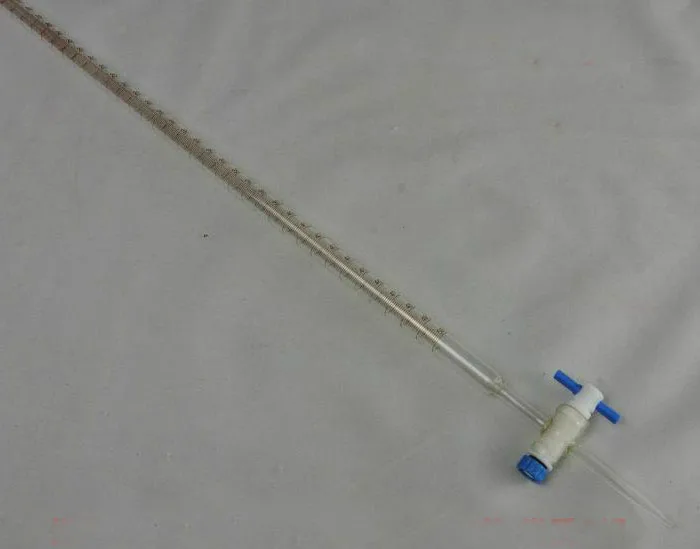 2 pcs 50ml PTFE core Acid burette quality A grade glass instrument