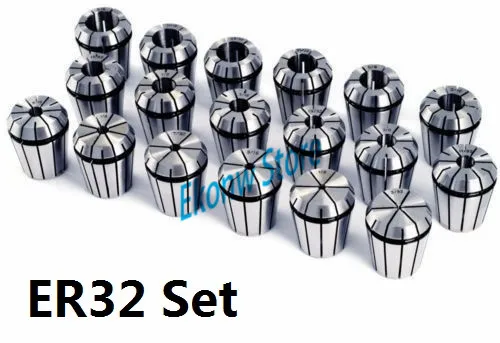 20pcs/set ER32 Chuck Collet Precision Spring Chuck Collet Set 1-20mm For CNC Milling Lathe Tool Engraving Machine 20pcs/set ER32 Chuck Collet Precision Spring Chuck Collet Set 1-20mm For CNC Milling Lathe Tool Engraving Machine