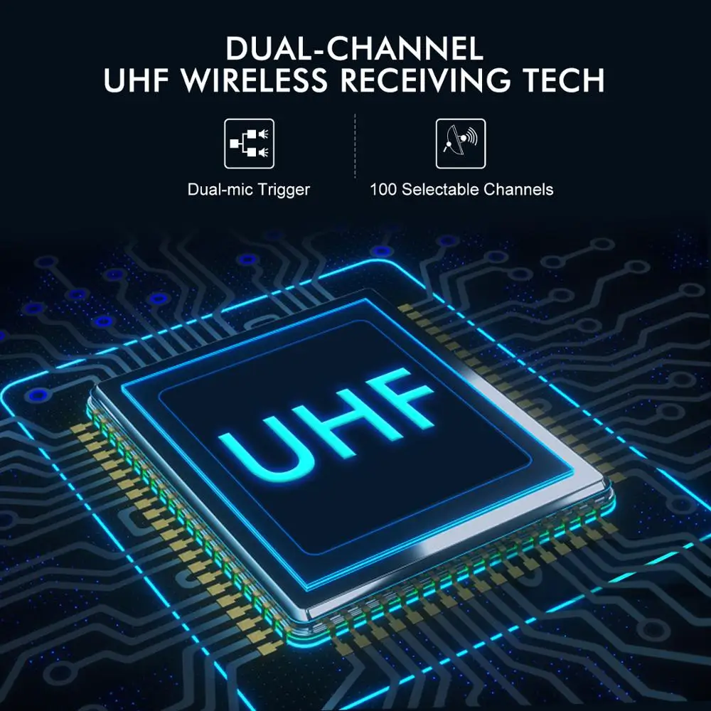 WM-10 Профессиональный UHF беспроводной микрофон системы петличный нагрудный микрофон приемник передатчик для DSLR видеокамеры рекордер ZHUOSHENG