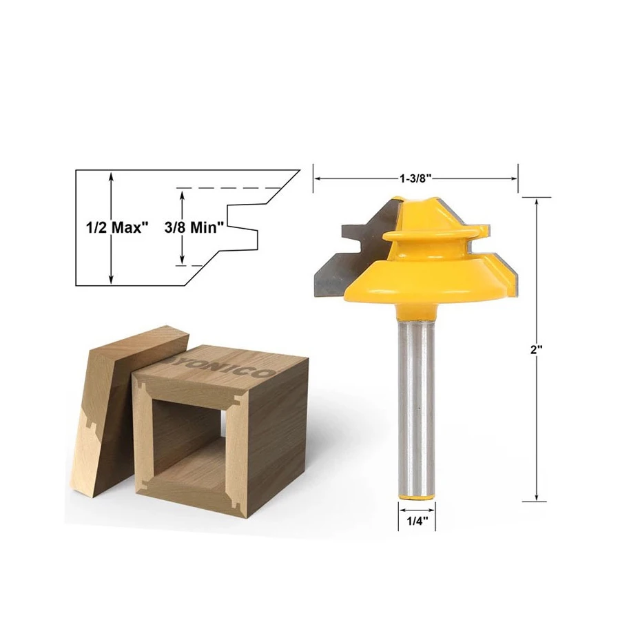 

6.35mm Shank T-type Milling Cutter Wood Router Bit For Trimming Milling Cutter For Woodwork Cutter Power Tool Woodworking