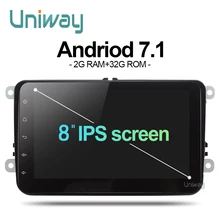 Uniway ADZ8071 2 din android 7 1 car dvd for vw passat b6 b7 golf 5