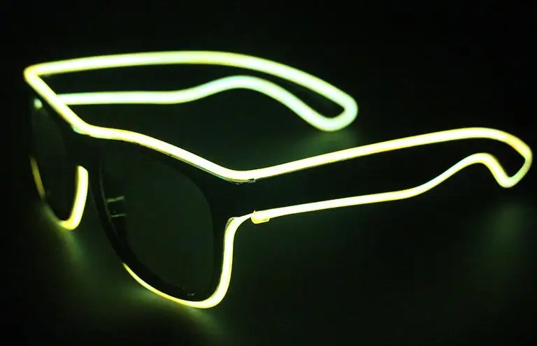 El Wire светящиеся очки для глаз Led DJ яркая безопасная подсветка мигающие крутые