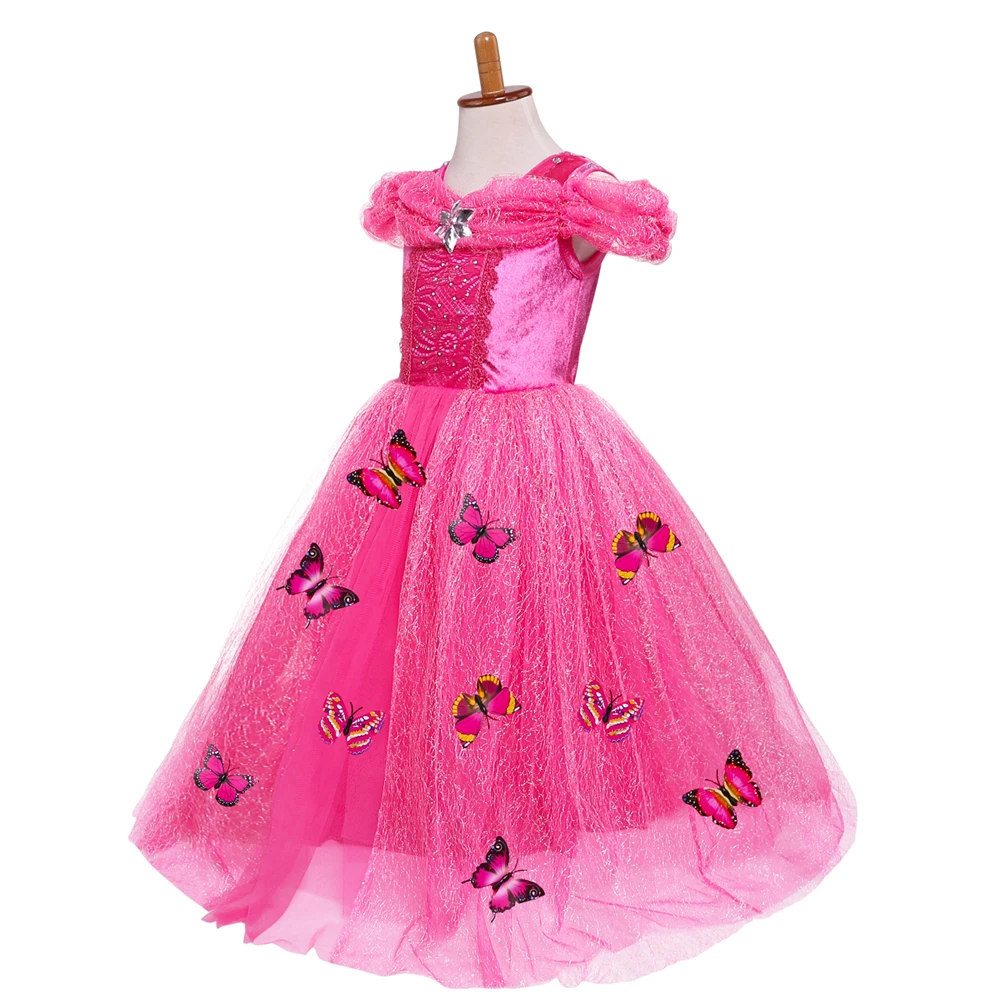Yeedison Cute Butterfly Girls Dress Summer Kids Elsa Dresses For Girls Cotton Girl Party Princess Dress Cosplay Children Costume (7)