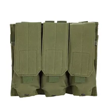 Molle тактический, тройной AR15 M4 5,56 мм маг подсумок Пистолет Стрельба Жилет инструмент дампа падение Охота страйкбол сумка